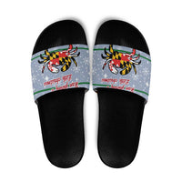 Maryland Symbols Christmas Slide Sandals Xmas Holiday Patterns - Wonder Print Shop