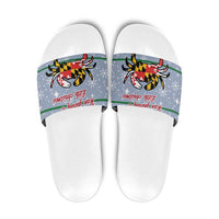 Maryland Symbols Christmas Slide Sandals Xmas Holiday Patterns - Wonder Print Shop