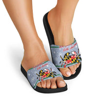 Maryland Symbols Christmas Slide Sandals Xmas Holiday Patterns - Wonder Print Shop