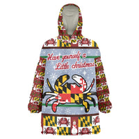 Maryland Symbols Christmas Wearable Blanket Hoodie Xmas Holiday Patterns - Wonder Print Shop