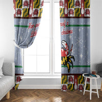 Maryland Symbols Christmas Window Curtain Xmas Holiday Patterns - Wonder Print Shop
