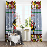 Maryland Symbols Christmas Window Curtain Xmas Holiday Patterns - Wonder Print Shop