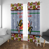 Maryland Symbols Christmas Window Curtain Xmas Holiday Patterns - Wonder Print Shop