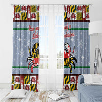 Maryland Symbols Christmas Window Curtain Xmas Holiday Patterns - Wonder Print Shop