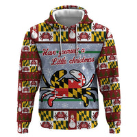 Maryland Symbols Christmas Zip Hoodie Xmas Holiday Patterns - Wonder Print Shop