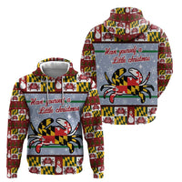 Maryland Symbols Christmas Zip Hoodie Xmas Holiday Patterns - Wonder Print Shop