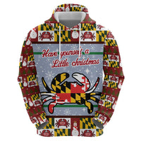 Maryland Symbols Christmas Zip Hoodie Xmas Holiday Patterns - Wonder Print Shop