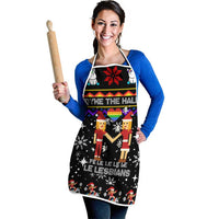 LGBT Lesbians Christmas Apron Xmas Holiday Patterns - Wonder Print Shop