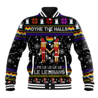 LGBT Lesbians Christmas Baseball Jacket Xmas Holiday Patterns - Wonder Print Shop