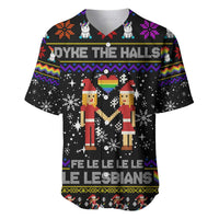 LGBT Lesbians Christmas Baseball Jersey Xmas Holiday Patterns - Wonder Print Shop