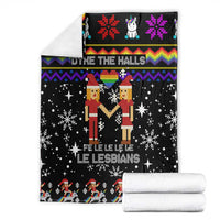 LGBT Lesbians Christmas Blanket Xmas Holiday Patterns - Wonder Print Shop