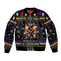 LGBT Lesbians Christmas Bomber Jacket Xmas Holiday Patterns - Wonder Print Shop