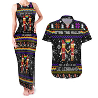 LGBT Lesbians Christmas Couples Matching Tank Maxi Dress and Hawaiian Shirt Xmas Holiday Patterns - Wonder Print Shop