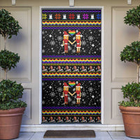 LGBT Lesbians Christmas Door Cover Xmas Holiday Patterns - Wonder Print Shop