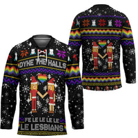LGBT Lesbians Christmas Hockey Jersey Xmas Holiday Patterns - Wonder Print Shop