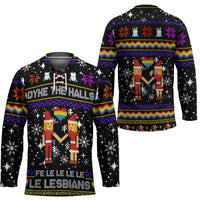 LGBT Lesbians Christmas Hockey Jersey Xmas Holiday Patterns - Wonder Print Shop