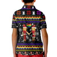 LGBT Lesbians Christmas Kid Polo Shirt Xmas Holiday Patterns - Wonder Print Shop
