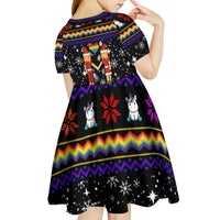 LGBT Lesbians Christmas Kid Short Sleeve Dress Xmas Holiday Patterns - Wonder Print Shop