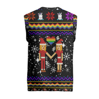 LGBT Lesbians Christmas Knitted V-Neck Vest Xmas Holiday Patterns - Wonder Print Shop
