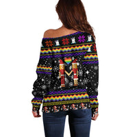 LGBT Lesbians Christmas Off Shoulder Sweater Xmas Holiday Patterns - Wonder Print Shop