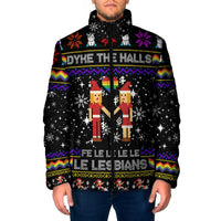 LGBT Lesbians Christmas Padded Jacket Xmas Holiday Patterns - Wonder Print Shop