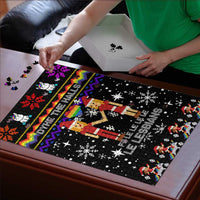 LGBT Lesbians Christmas Puzzle Xmas Holiday Patterns - Wonder Print Shop