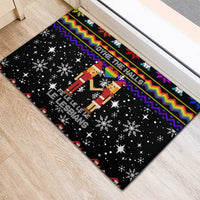 LGBT Lesbians Christmas Rubber Doormat Xmas Holiday Patterns - Wonder Print Shop