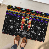 LGBT Lesbians Christmas Rubber Doormat Xmas Holiday Patterns - Wonder Print Shop