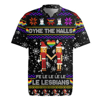 LGBT Lesbians Christmas Rugby Jersey Xmas Holiday Patterns - Wonder Print Shop