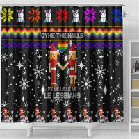 LGBT Lesbians Christmas Shower Curtain Xmas Holiday Patterns - Wonder Print Shop