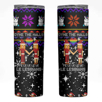 LGBT Lesbians Christmas Skinny Tumbler Xmas Holiday Patterns - Wonder Print Shop