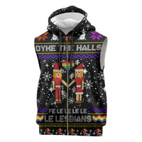 LGBT Lesbians Christmas Sleeveless Zip Hoodie Xmas Holiday Patterns - Wonder Print Shop