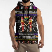 LGBT Lesbians Christmas Sleeveless Zip Hoodie Xmas Holiday Patterns - Wonder Print Shop