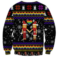 LGBT Lesbians Christmas Sweatshirt Xmas Holiday Patterns - Wonder Print Shop