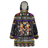 LGBT Lesbians Christmas Wearable Blanket Hoodie Xmas Holiday Patterns - Wonder Print Shop