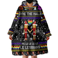 LGBT Lesbians Christmas Wearable Blanket Hoodie Xmas Holiday Patterns - Wonder Print Shop