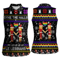 LGBT Lesbians Christmas Women Sleeveless Polo Shirt Xmas Holiday Patterns - Wonder Print Shop