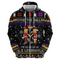 LGBT Lesbians Christmas Zip Hoodie Xmas Holiday Patterns - Wonder Print Shop