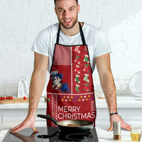 Louisiana Merry Christmas Apron Xmas Holiday Patterns - Wonder Print Shop