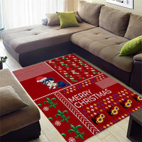 Louisiana Merry Christmas Area Rug Xmas Holiday Patterns - Wonder Print Shop
