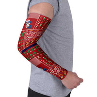 Louisiana Merry Christmas Arm Sleeves Xmas Holiday Patterns - Wonder Print Shop