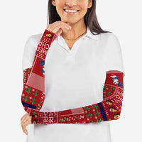Louisiana Merry Christmas Arm Sleeves Xmas Holiday Patterns - Wonder Print Shop