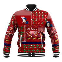 Louisiana Merry Christmas Baseball Jacket Xmas Holiday Patterns - Wonder Print Shop