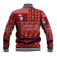 Louisiana Merry Christmas Baseball Jacket Xmas Holiday Patterns - Wonder Print Shop