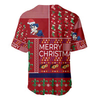 Louisiana Merry Christmas Baseball Jersey Xmas Holiday Patterns - Wonder Print Shop