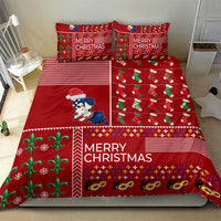 Louisiana Merry Christmas Bedding Set Xmas Holiday Patterns - Wonder Print Shop