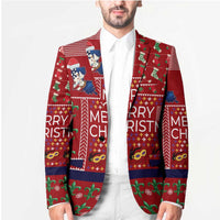 Louisiana Merry Christmas Blazer Xmas Holiday Patterns - Wonder Print Shop