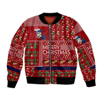 Louisiana Merry Christmas Bomber Jacket Xmas Holiday Patterns - Wonder Print Shop