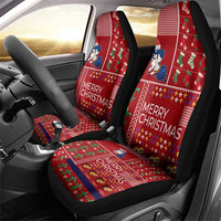 Louisiana Merry Christmas Car Seat Cover Xmas Holiday Patterns - Wonder Print Shop