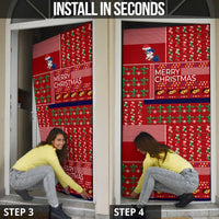 Louisiana Merry Christmas Door Cover Xmas Holiday Patterns - Wonder Print Shop